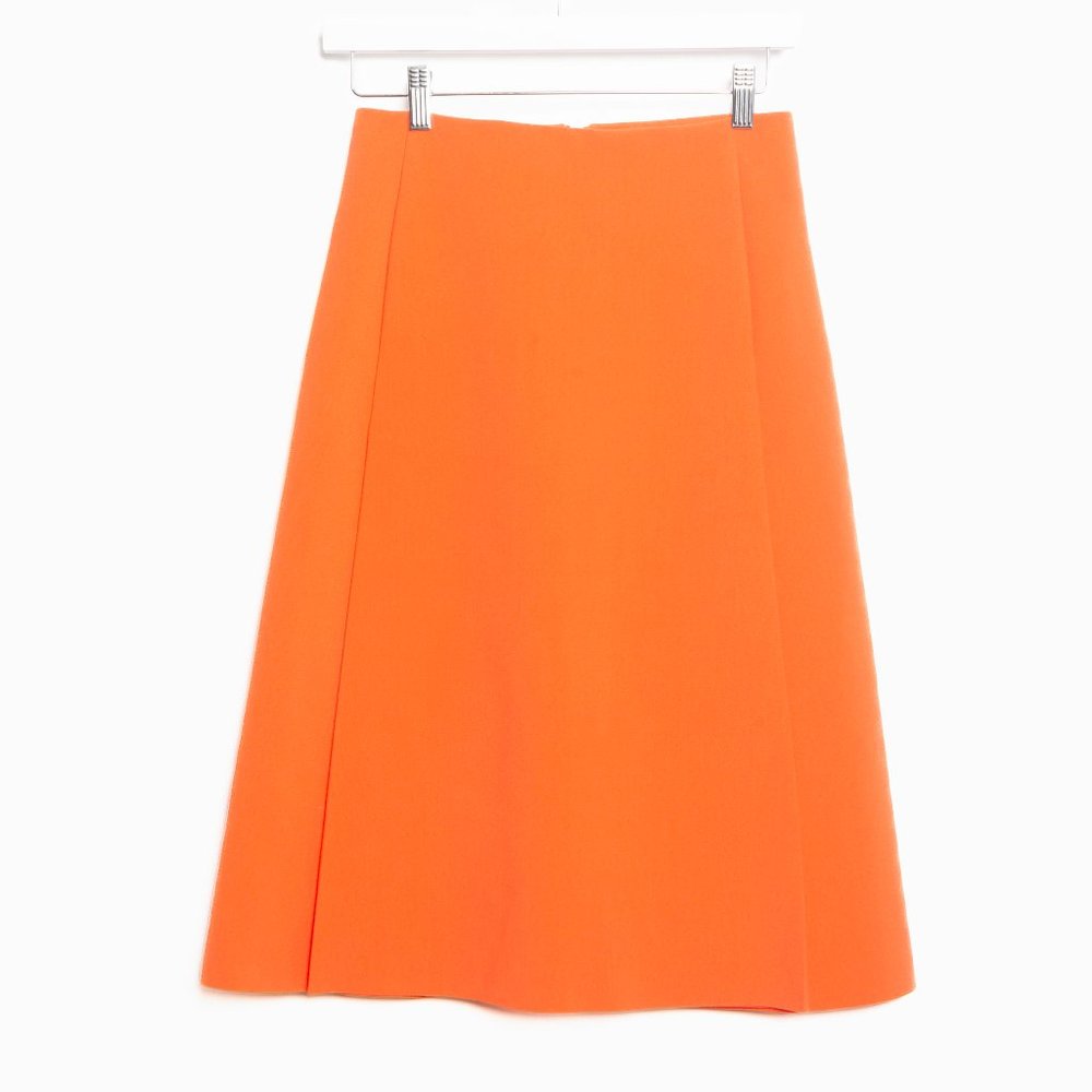 COS Orange Mod A-Line Skirt - Size US 2